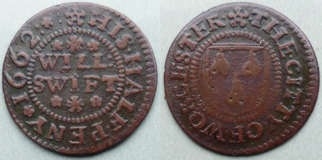 Worcester, Will Swift 1662 halfpenny